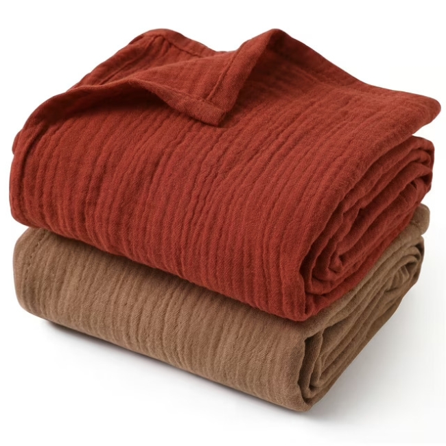 Baby Muslin Cotton Swaddle Blankets for Newborn 2-Pack