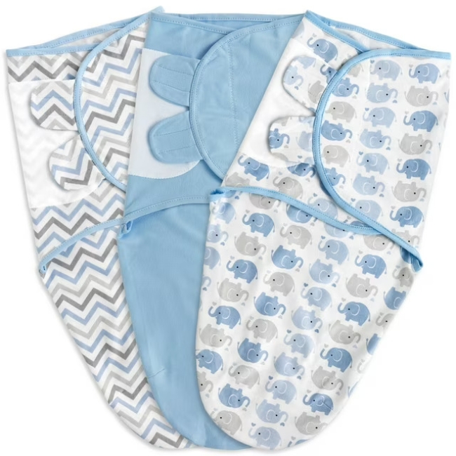 Baby Organic Cotton Swaddle 3-Pack for 0-3 Months Newborn